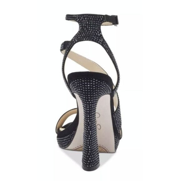 JESSICA SIMPSON / J-Friso-2 /  Black / Rhinestone / Platform Heeled / Sandals / - Picture 3 of 8